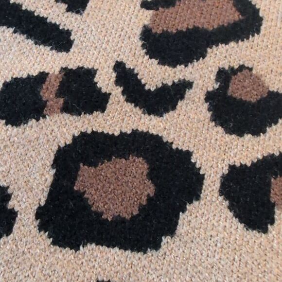 Rachel Zoe animal print knit sweater women's size‎ large - Picture 4 of 6